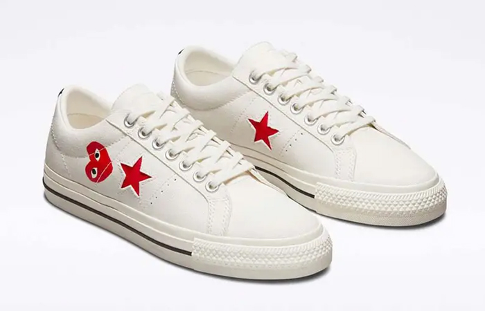 Comme des Garcons Play x Converse One Star Low White A01792C front corner