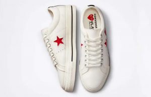 Comme des Garcons Play x Converse One Star Low White A01792C up