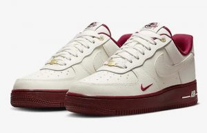 Nike Air Force 1 Low Since 82 White Burgundy DQ7582-100 front corner