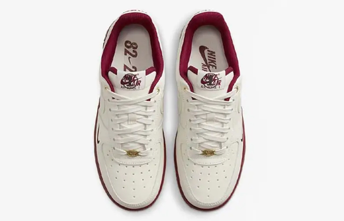 Nike Air Force 1 Low Since 82 White Burgundy DQ7582-100 up