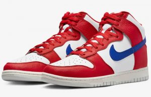 Nike Dunk High USA Red White Blue DX2661-100 front corner