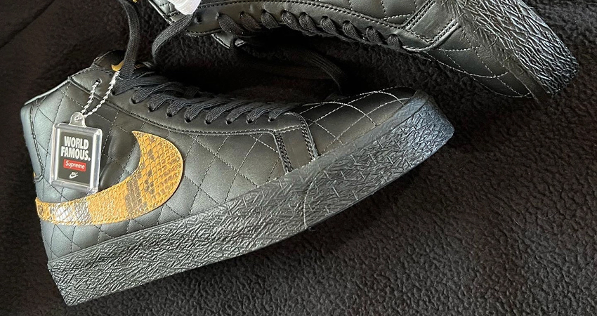 Supreme x Nike SB Blazer Mid Is Coming As A Set Of Quilted Sneaks