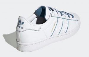 adidas Superstar White Altered Blue Gold GX2012 back corner