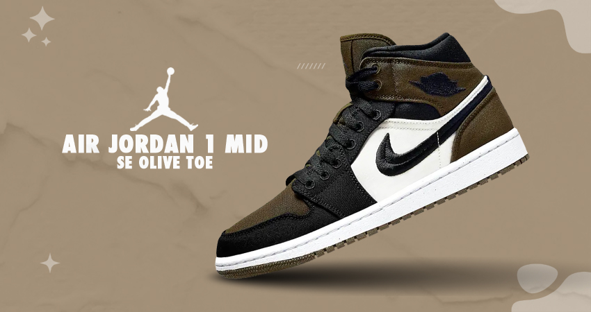 Air Jordan 1 Mid SE Set To Release In “Olive Toe” - Fastsole