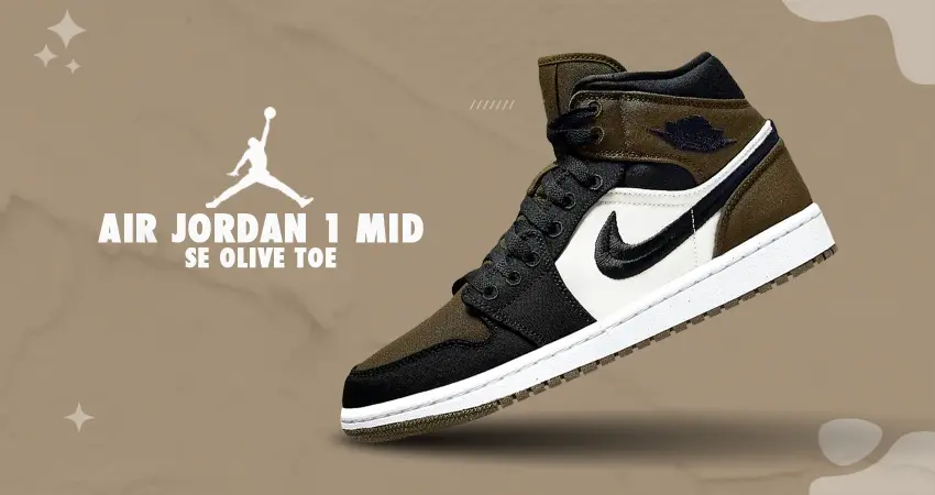 Jordan aj 1 mid hot sale olive