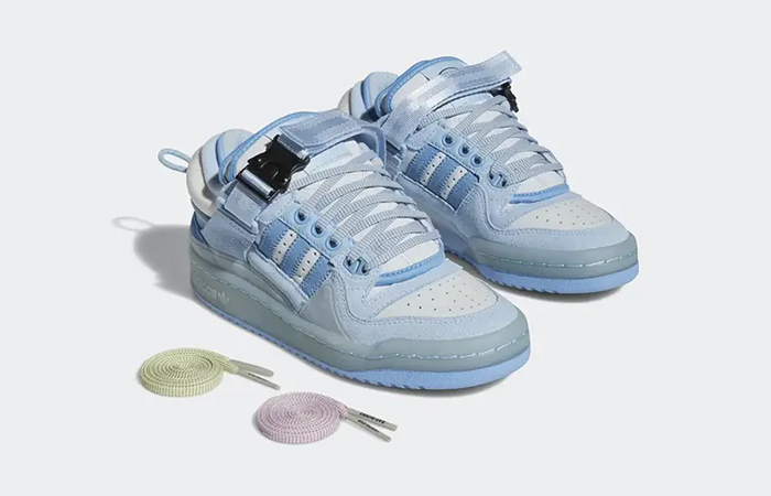 Bad Bunny x adidas Forum Buckle Low GS Blue Tint GY4900 01