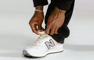 Joe Freshgoods x New Balance 574 Conversations Amongst Us Sea Salt Silver U574BH2 onfoot 01