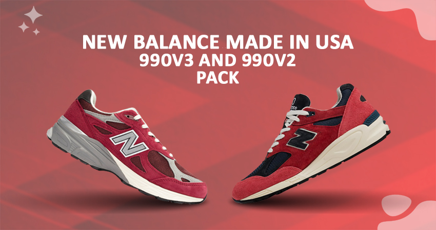 New Balance MADE in USA 990v3 and 990v2 Adorn Shades Of Red