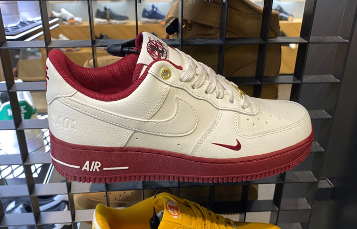 Nike Air Force 1 Low Since 82 White Burgundy DQ7582-100 02