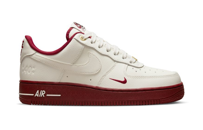 Nike Air Force 1 Low Since 82 White Burgundy DQ7582-100 right