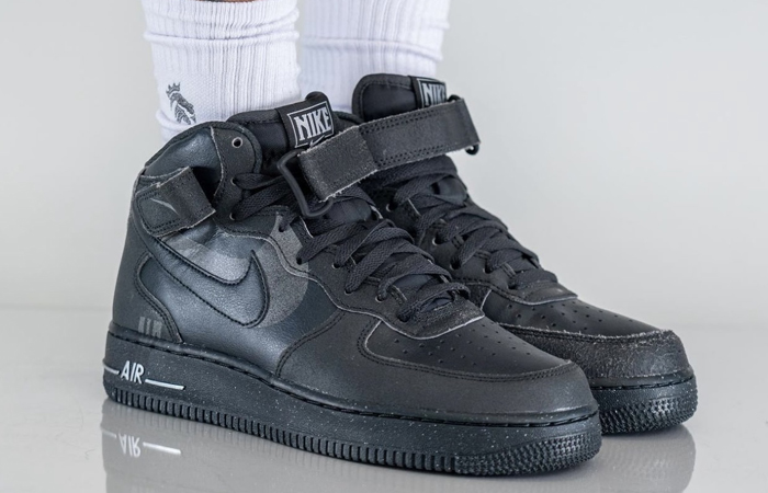 Nike Air Force 1 Mid Shadow Off Noir DQ7666-001 onfoot 04