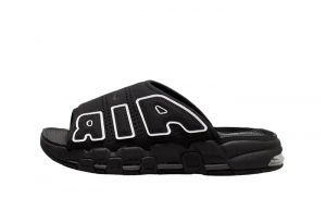 Nike Air More Uptempo Slide Black White - Fastsole