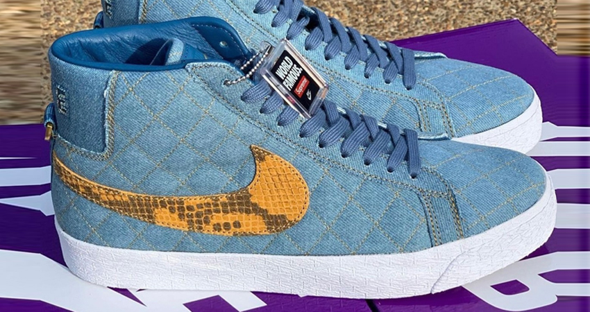 First Look At Supremes' Nike SB Blazer Mid Industrial Blue 03