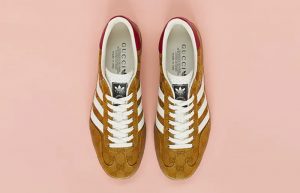 Gucci x adidas Gazelle Mesa White Red HQ8850 up