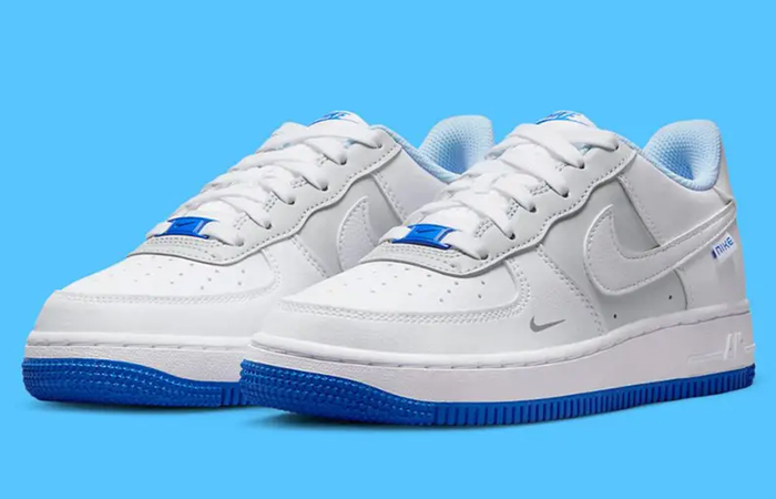 Nike Air Force 1 Low GS White Grey Blue FB1844-111 - Fastsole