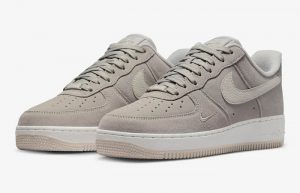 Nike Air Force 1 Low Grey Suede FB8826-001 front corner