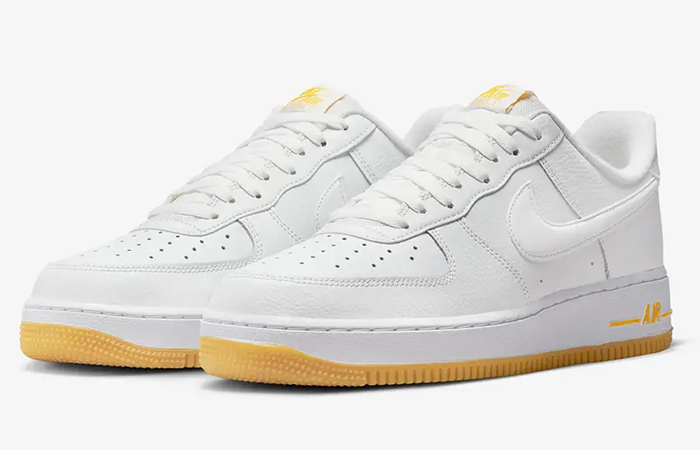 Nike Air Force 1 Low White Yellow Gum DZ4512-100 front corner
