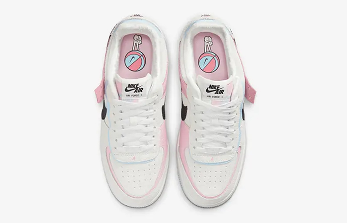 Nike Air Force 1 Shadow Hoops White Pink DX3358-100 up