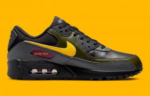 Nike Air Max 90 GORE-TEX Black Yellow Khaki DJ9779-001 right