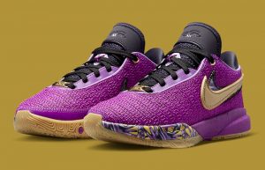 Nike LeBron 20 GS Vivid Purple FD0207-500 front corner