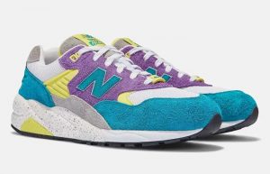 Palace Skateboards x New Balance 580 Teal Purple MT580PC2 front corner