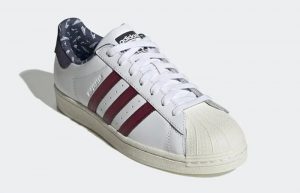 adidas Superstar Collegiate Burgundy Navy HP9845 front corner