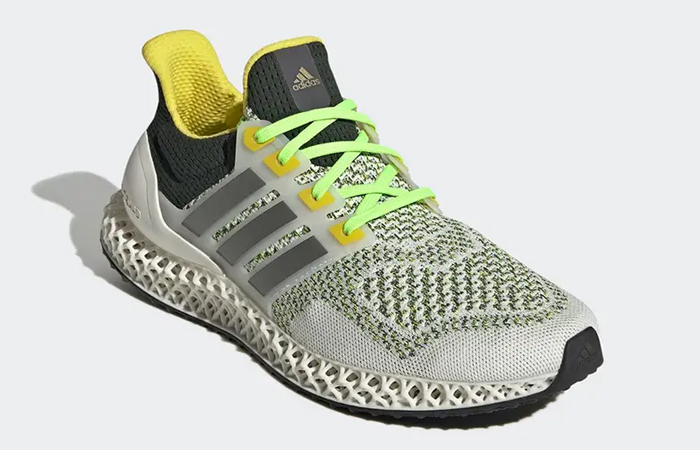 adidas Ultra 4D White Beam Yellow GZ1336 front corner