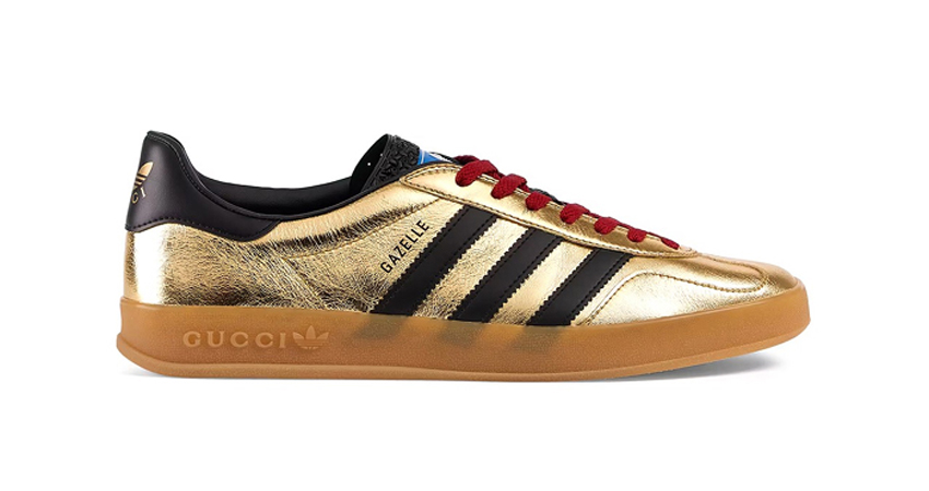 adidas x Gucci's Gazelle Creates A Dazzling Gold Silo 01