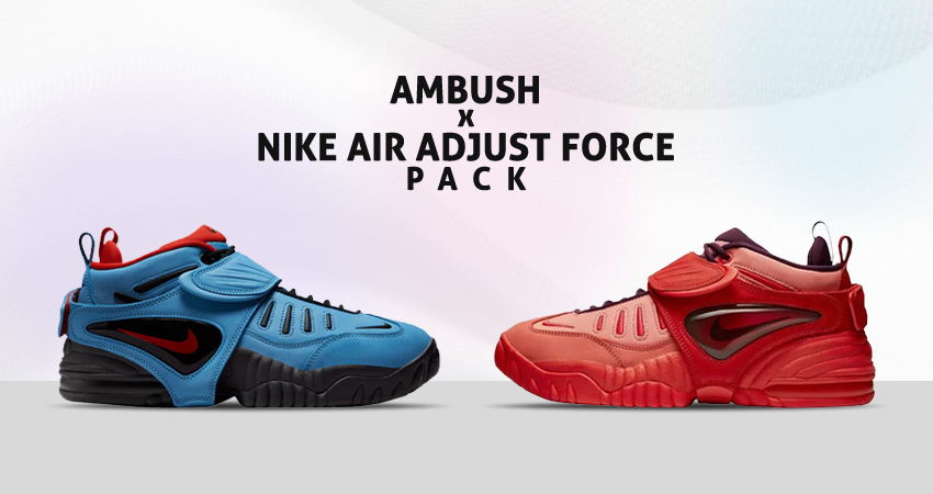 AMBUSH x Nike Air Adjust Force Strikes In Bold “Light Madder Root” And  “University Blue” Colourways