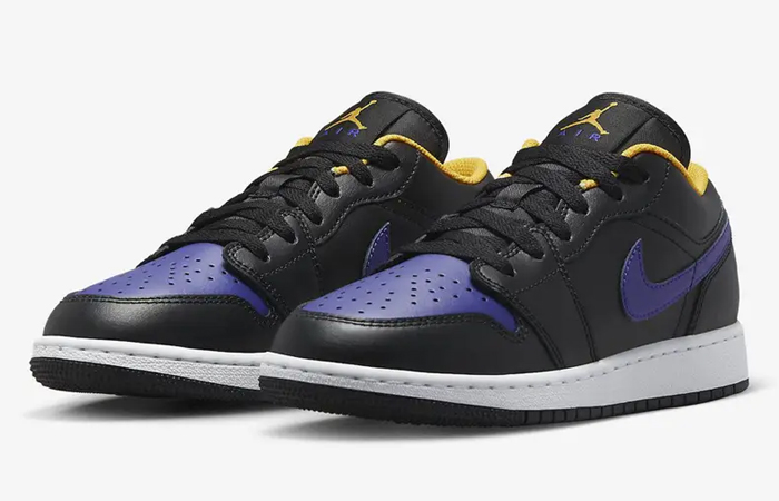 Air Jordan 1 Low GS Lakers 553560-075 front corner