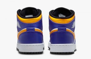 Air Jordan 1 Mid GS Lakers DQ8423-517 back