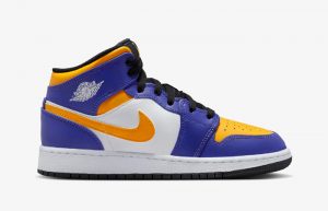 Air Jordan 1 Mid GS Lakers DQ8423-517 right