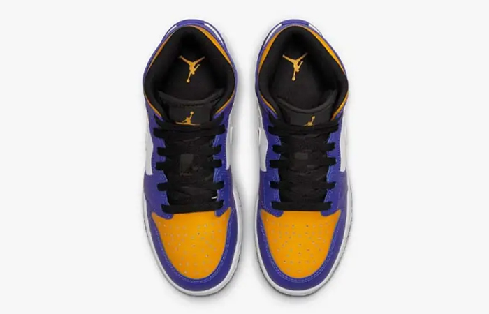 Air Jordan 1 Mid GS Lakers DQ8423-517 up