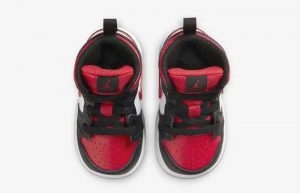 Air Jordan 1 Mid Toddler Black Fire Red 640735-079 up