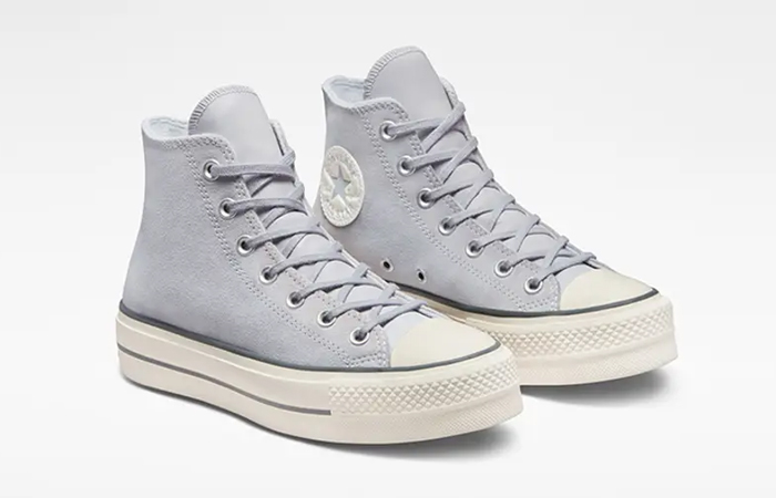 Converse Chuck Taylor Lift Platform High Gravel Iron Grey A03251C front corner