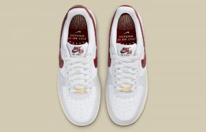 Nike Air Force 1 Low Gold Hangtag White Red DV7584-001 up