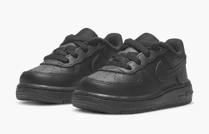 Nike Air Force 1 Low LE Toddler Triple Black DH2926-001 front corner