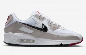 Nike Air Max 90 White Grey Red DX0116-101 right