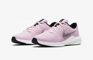 Nike Downshifter 11 Older Kids Pink BlackCZ3949-605 front corner