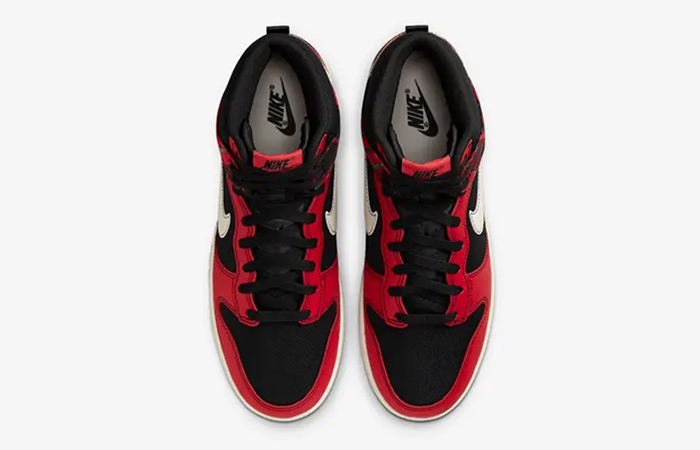 Nike Dunk High Plaid Red Black DV0826-001 up