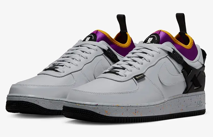 UNDERCOVER x Nike Air Force 1 Low Grey Fog Black DQ7558-001 front corner