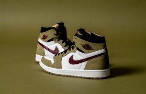 Air Jordan 1 Zoom CMFT Khaki Maroon CT0978-203 01