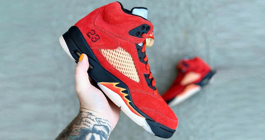 Air Jordan 5 Mars for Her Comes In Blazing Red Colourway And Fiery Features 02