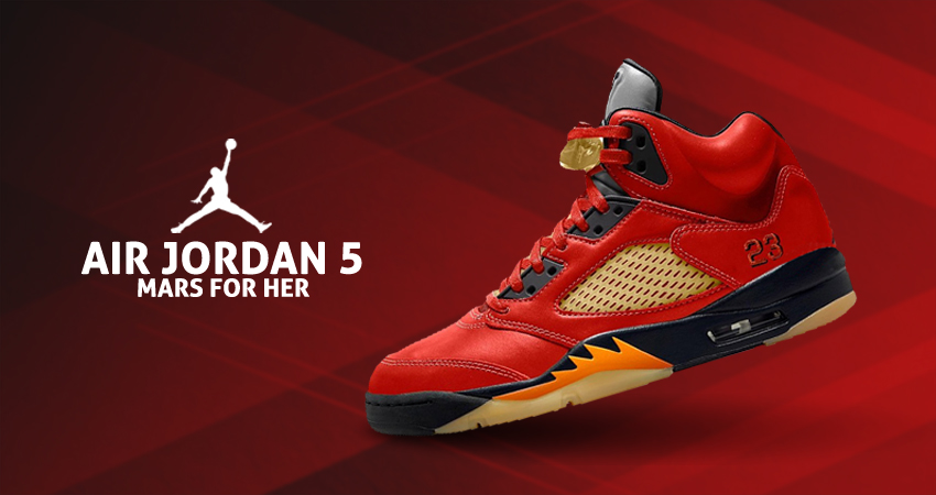 Air Jordan 5 "Mars for Her" Comes In Blazing Red Colourway And Fiery Features