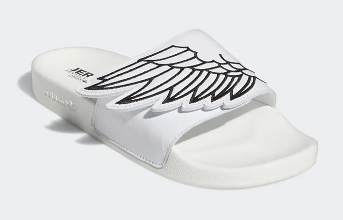 Jeremy Scott x adidas Adilette Wings Slides White GY2505 front corner
