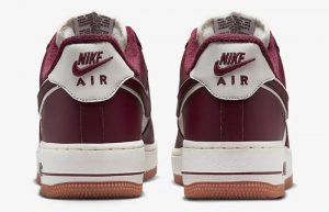Nike Air Force 1 Low College Pack Maroon Gum DQ7659-102 back