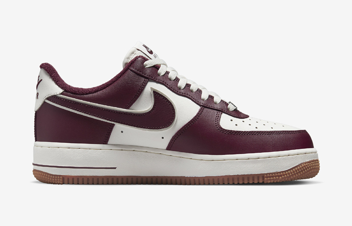 Nike Air Force 1 Low College Pack Maroon Gum DQ7659-102 right