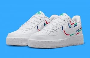 Nike Air Force 1 Low GS Keith Haring White FD0532-100 front corner