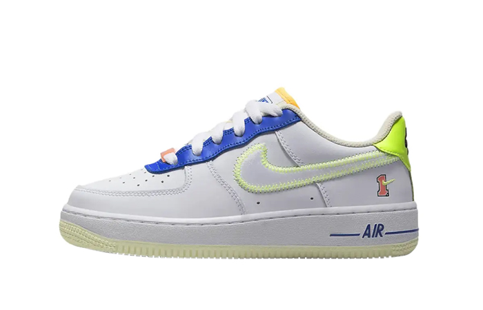 Nike Air Force 1 Low GS Player One White Blue FB1393-111 featured image