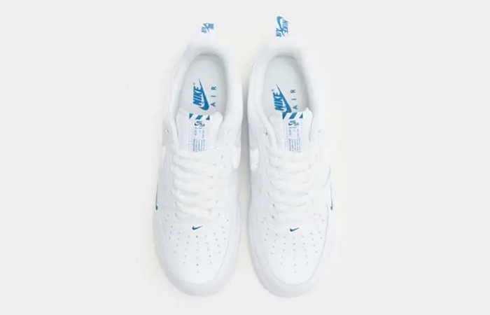 Nike Air Force 1 Low Reflective Swoosh White Blue FB8971-100 up